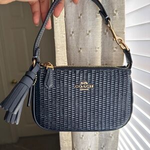 Coach Nolita 15 - Navy blue straw
